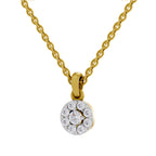 0.50 ct Halo Diamond Pendant in 14K