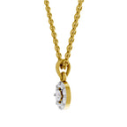 0.50 ct Halo Diamond Pendant in 14K