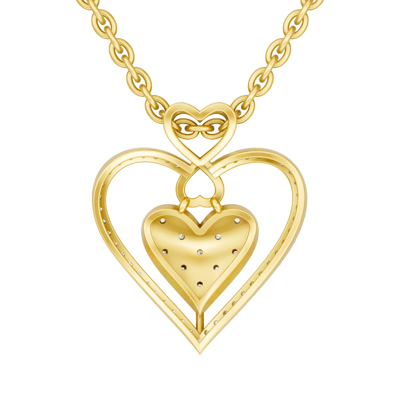 0.22 Carat | 925 Sterling Silver Gold Plated Leaf Cluster Diamond Pendant Necklace