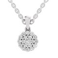 0.31 Carat Snowflake Halo Pendant | 14K White Gold