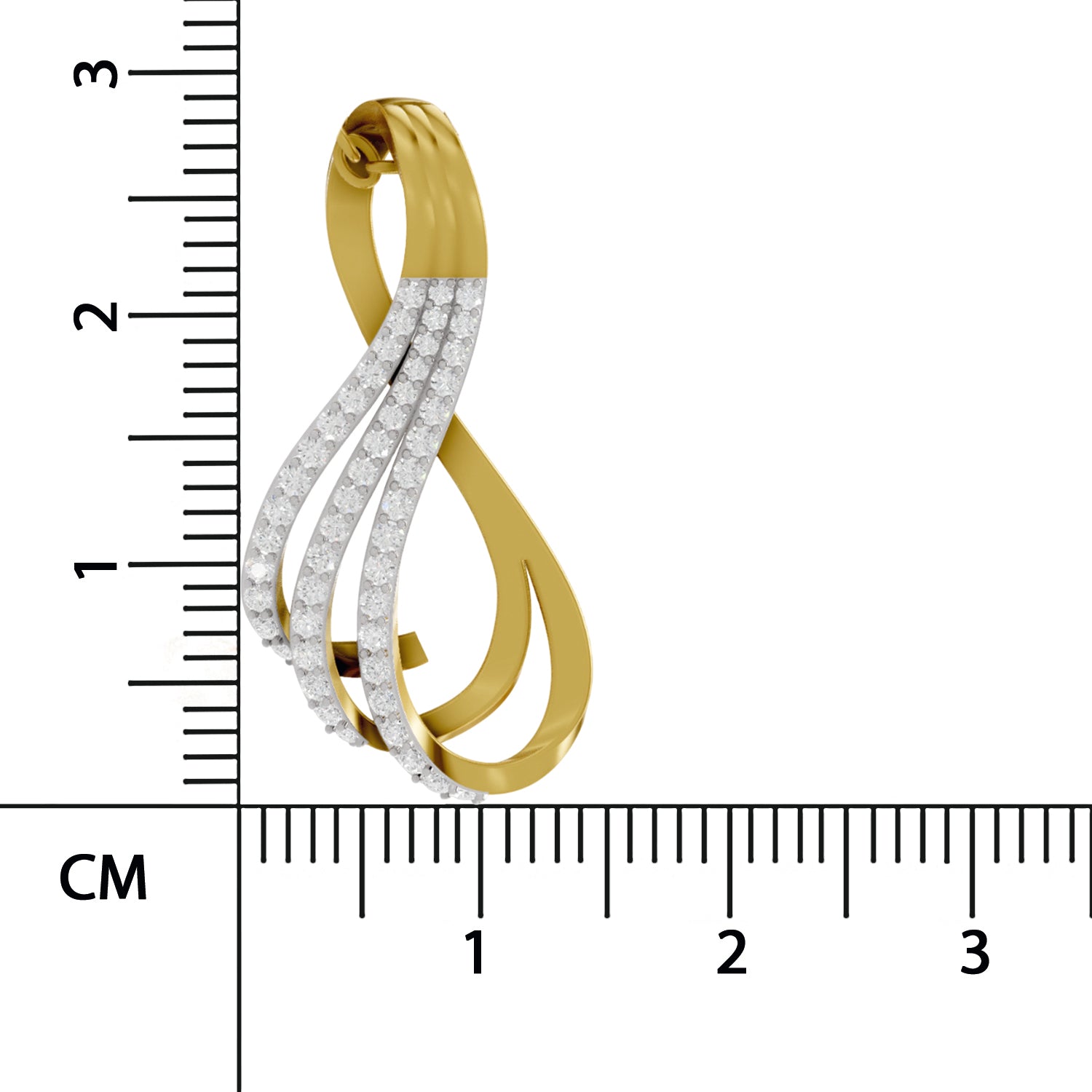 0.4 Round Shape | 925 Sterling Silver Gold Plated Pendant