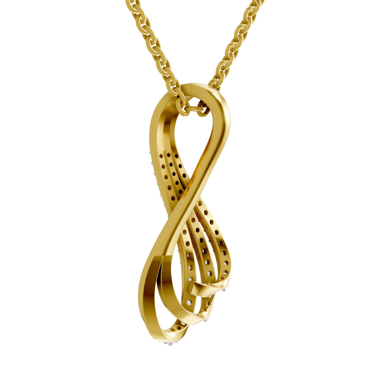 0.4 Round Shape | 925 Sterling Silver Gold Plated Pendant
