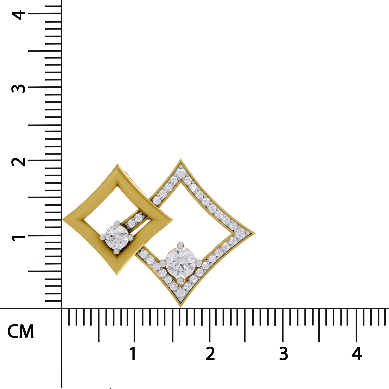 0.51 Round Shape | 925 Sterling Silver Gold Plated Pendant