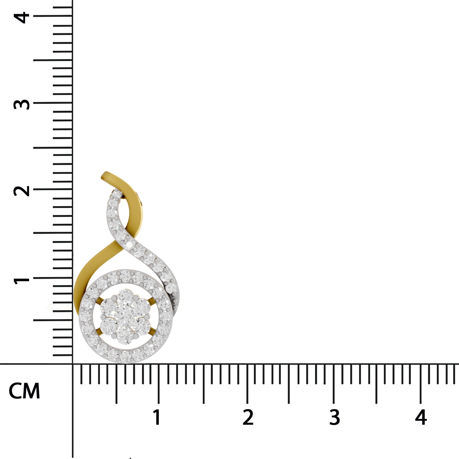 0.56 Round Shape | 925 Sterling Silver Gold Plated Pendant