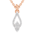 0.29 Carat Dewdrop Leaf Pendant | 14K Rose Gold