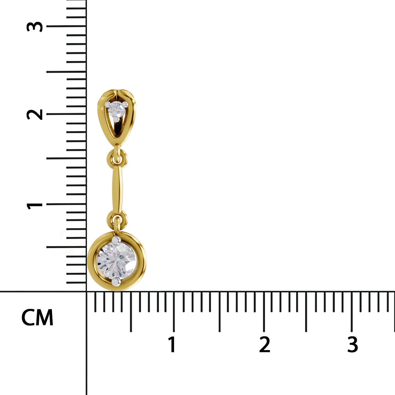 0.27 Round Shape | 925 Sterling Silver Gold Plated Pendant