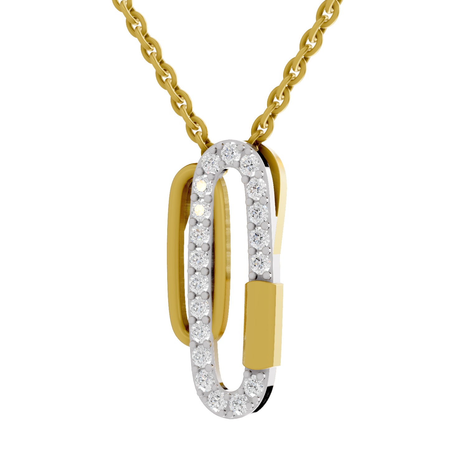 0.48 Carat| 925 Sterling Silver Gold Plated Fashion Pendant Necklace