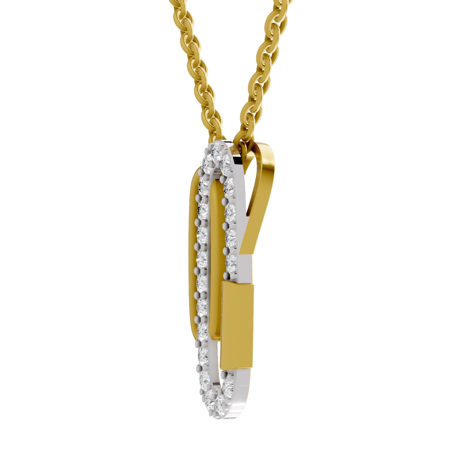 0.48 Carat| 925 Sterling Silver Gold Plated Fashion Pendant Necklace