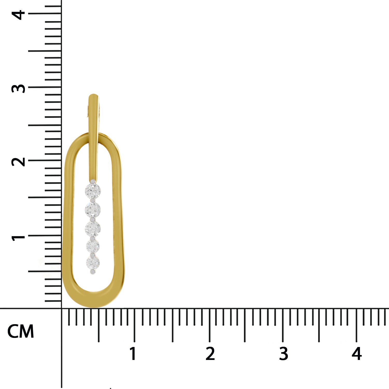 0.15 Round Shape | 925 Sterling Silver Gold Plated Fashion Pendant