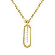 0.15 Round Shape | 925 Sterling Silver Gold Plated Fashion Pendant