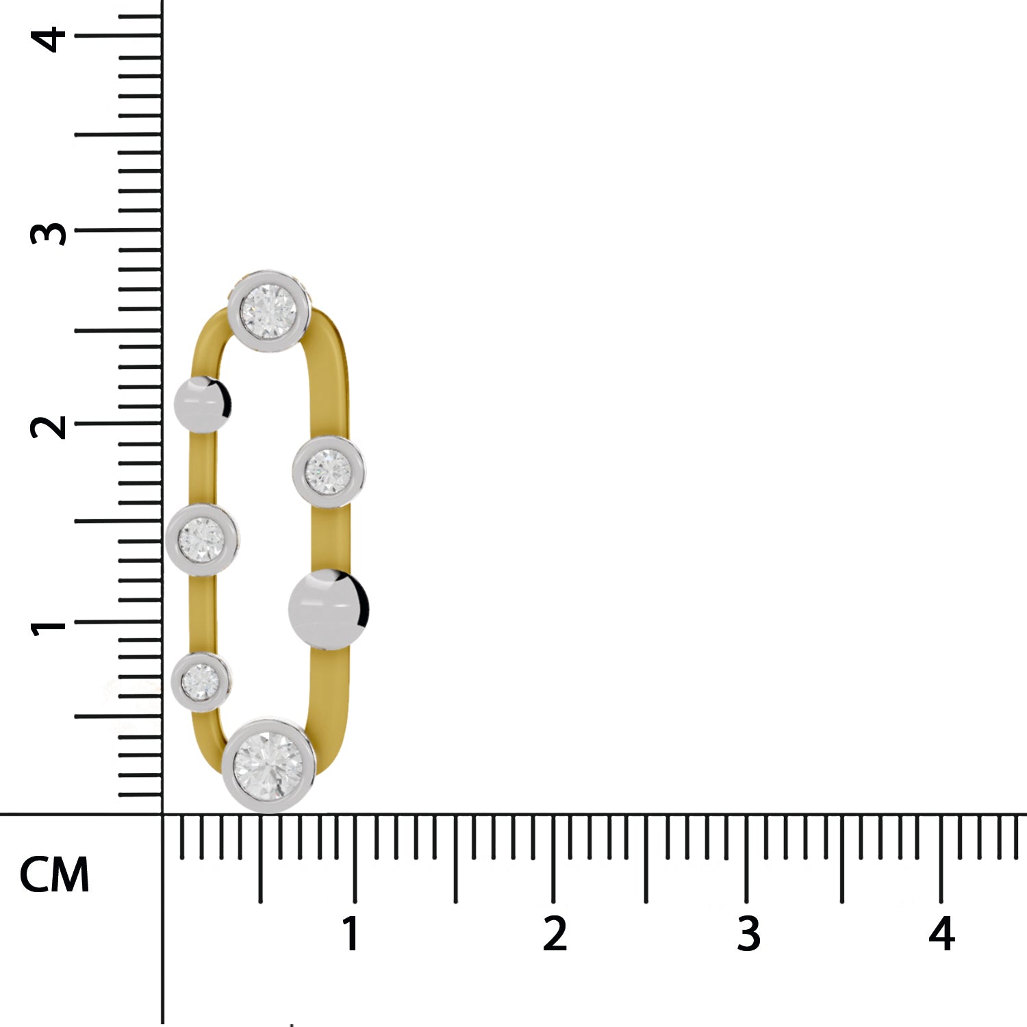 0.45 Round Shape | 925 Sterling Silver Gold Plated Fashion Pendant