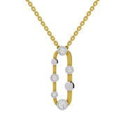 0.45 Round Shape | 925 Sterling Silver Gold Plated Fashion Pendant