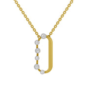 0.31 Round Shape | 925 Sterling Silver Gold Plated Fashion Pendant