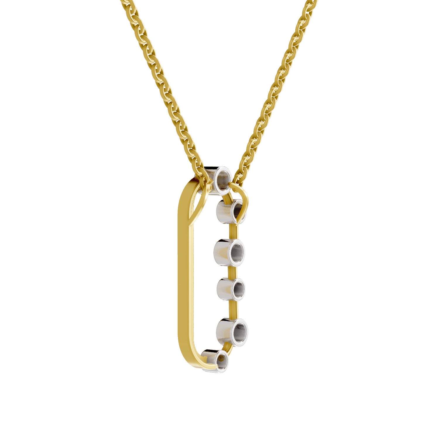 0.31 Round Shape | 925 Sterling Silver Gold Plated Fashion Pendant