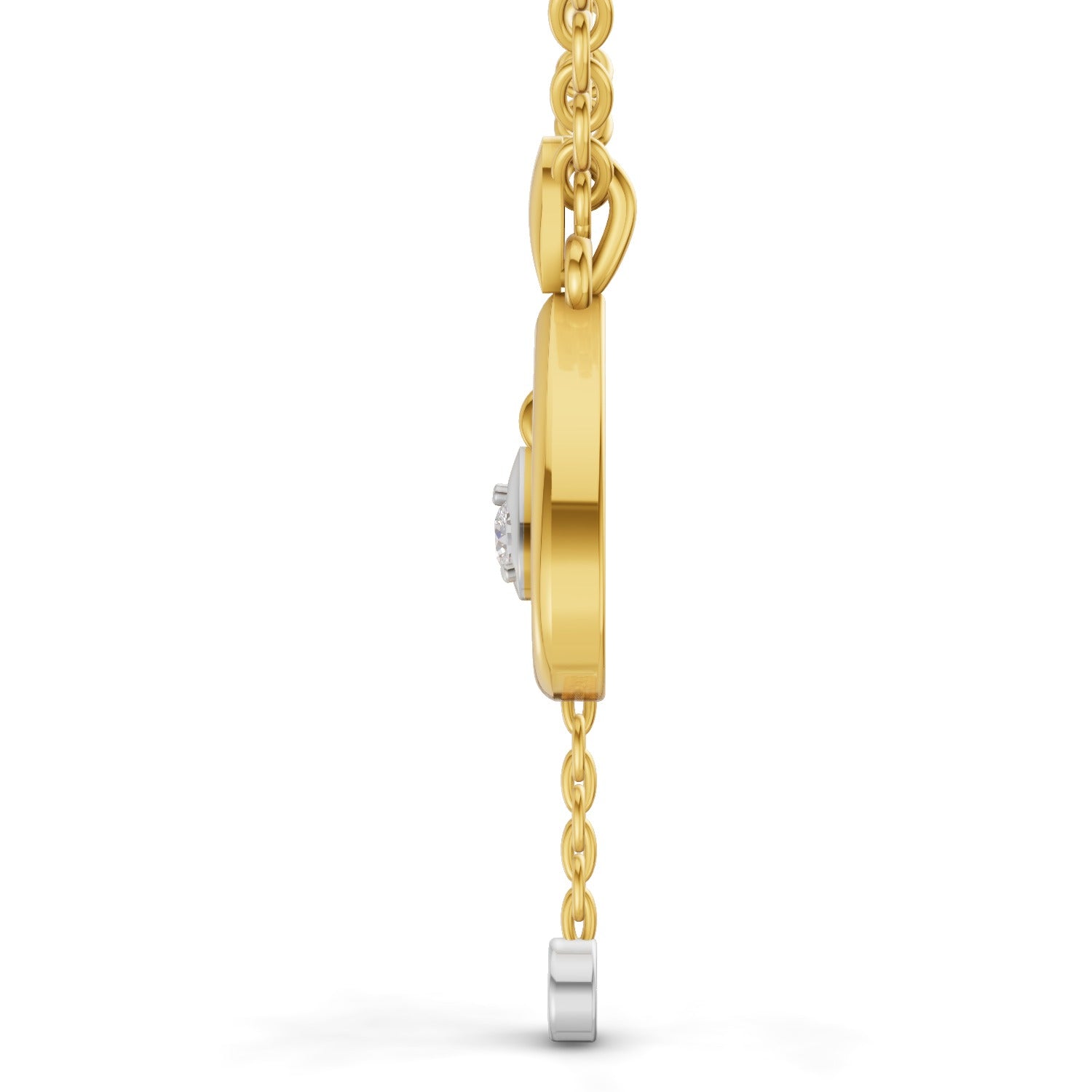 0.09 Carat | 925 Sterling Silver Gold Plated Teardrop Pendant