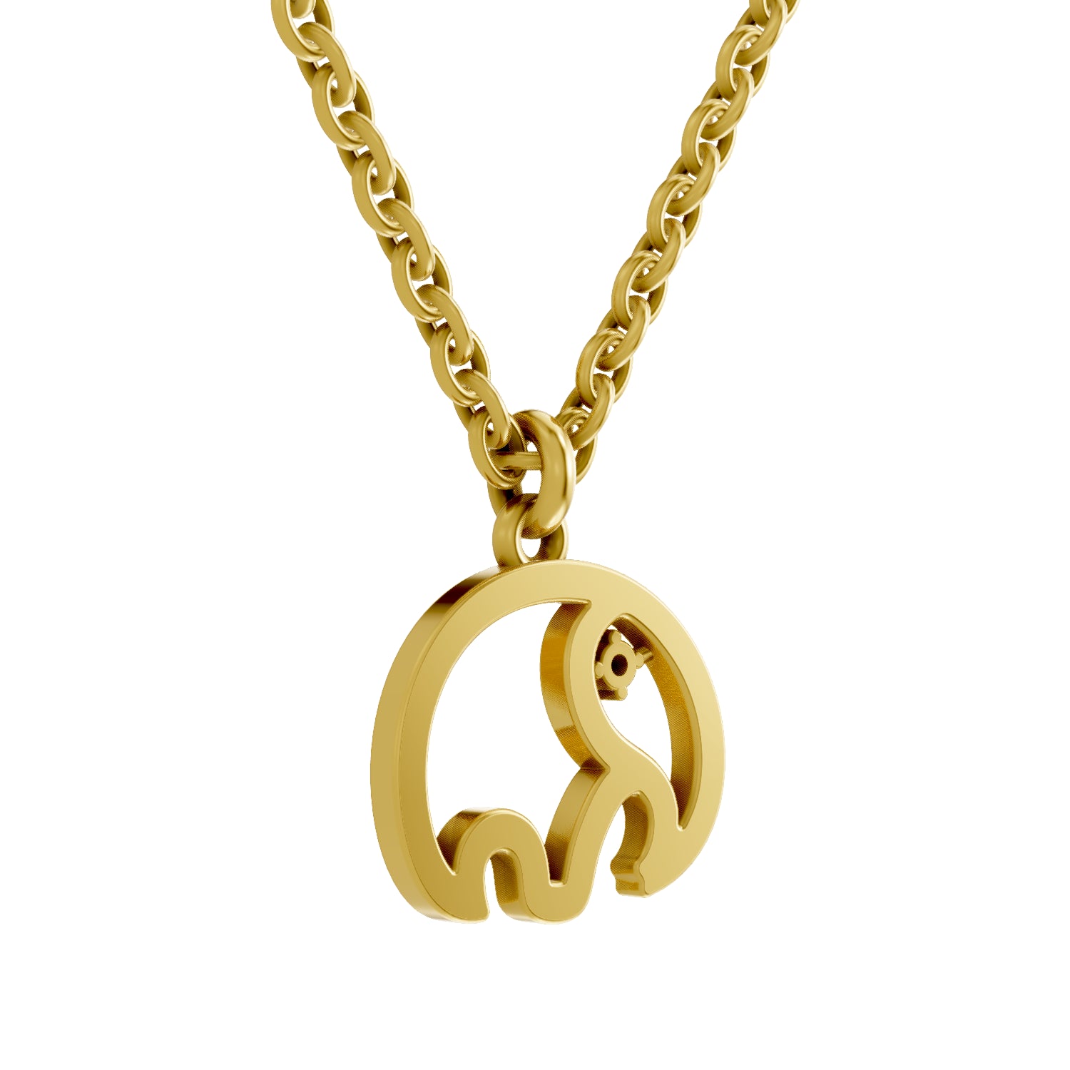 0.01 Carat| 925 Sterling Silver Gold Plated Kid's Pendant Necklace