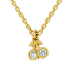 0.17 Carat Sparkling Orchard Cherry Pendant | 14K Yellow Gold