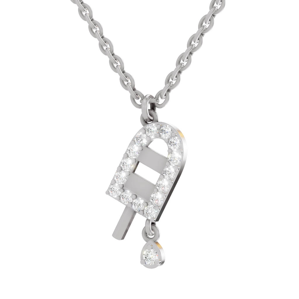 0.31 Carat Popsicle Pendant | 14K White Gold