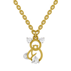 0.18 Carat Little Spark Bear Pendant | 14K Yellow Gold