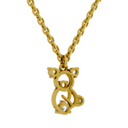 0.18 Carat Little Spark Bear Pendant | 14K Yellow Gold