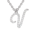 0.31 Carat Velvet V Pendant | 14K White Gold
