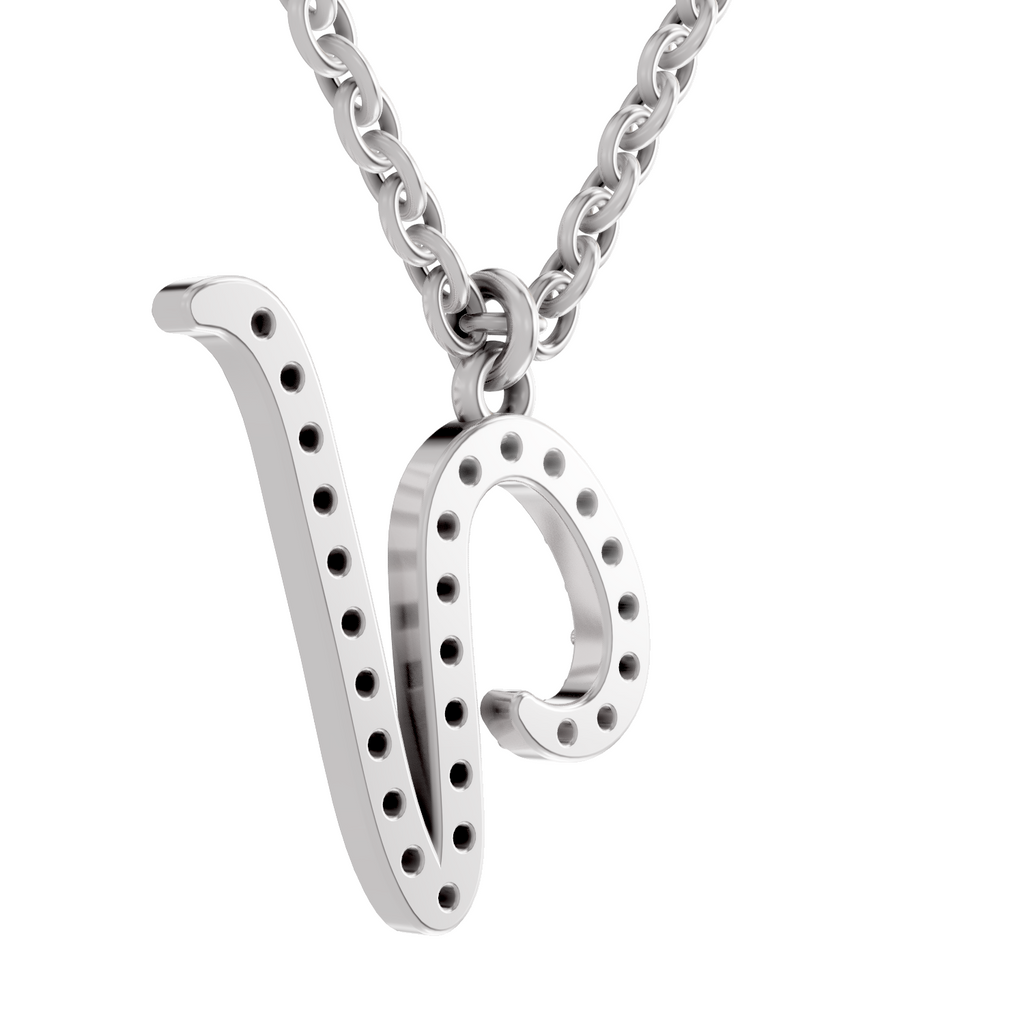 0.31 Carat Velvet V Pendant | 14K White Gold