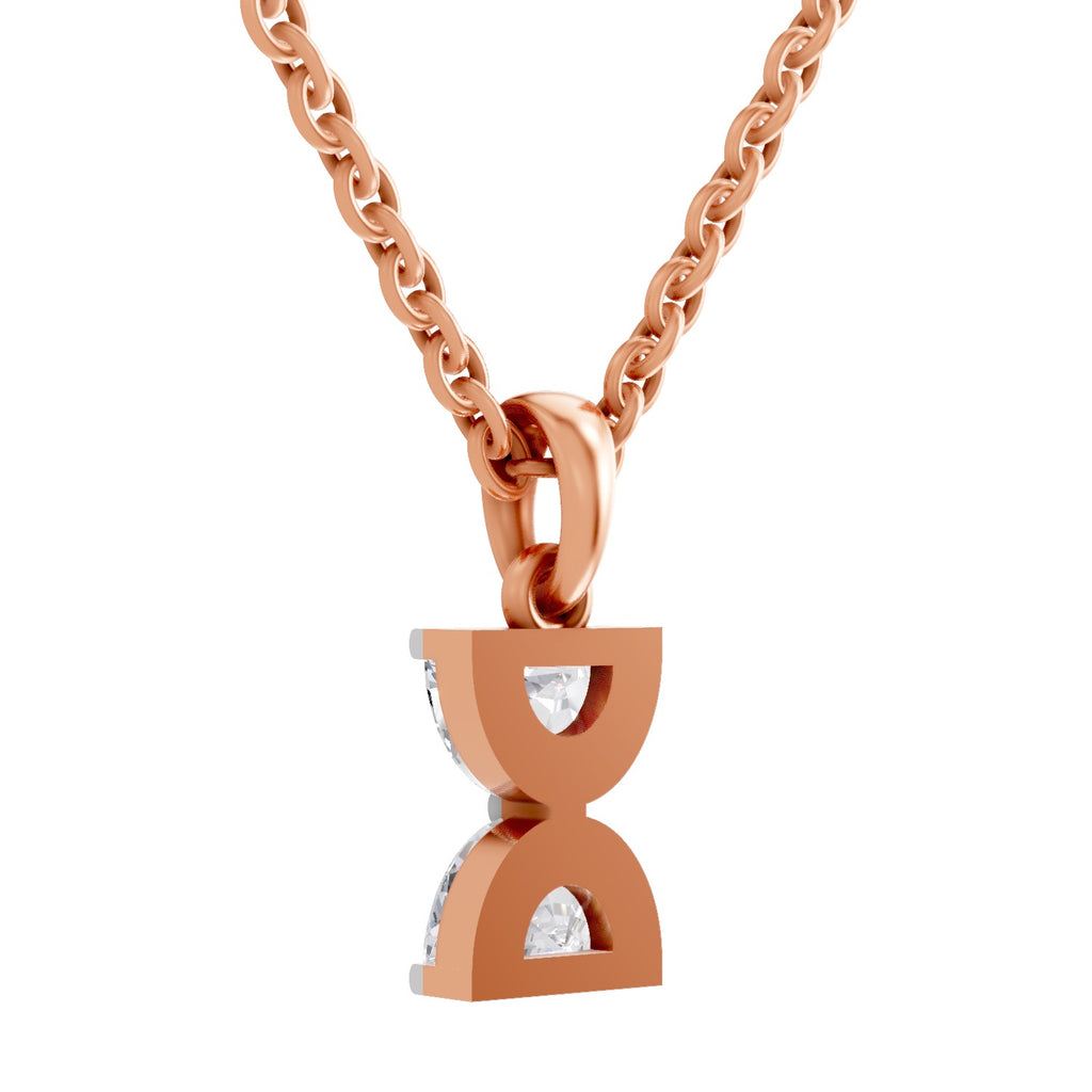 0.79 Carat Lab Grown Diamond Hourglass Pendant in 14K