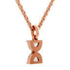0.79 Carat Lab Grown Diamond Hourglass Pendant in 14K