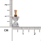 0.79 Carat Lab Grown Diamond Hourglass Pendant in 14K