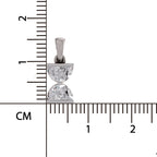 0.79 Carat Lab Grown Diamond Hourglass Pendant in 14K