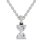 0.79 Carat Lab Grown Diamond Hourglass Pendant in 14K