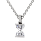 0.79 Carat Lab Grown Diamond Hourglass Pendant in 14K