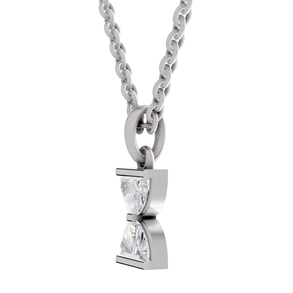 0.79 Carat Lab Grown Diamond Hourglass Pendant in 14K