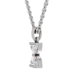0.79 Carat Lab Grown Diamond Hourglass Pendant in 14K