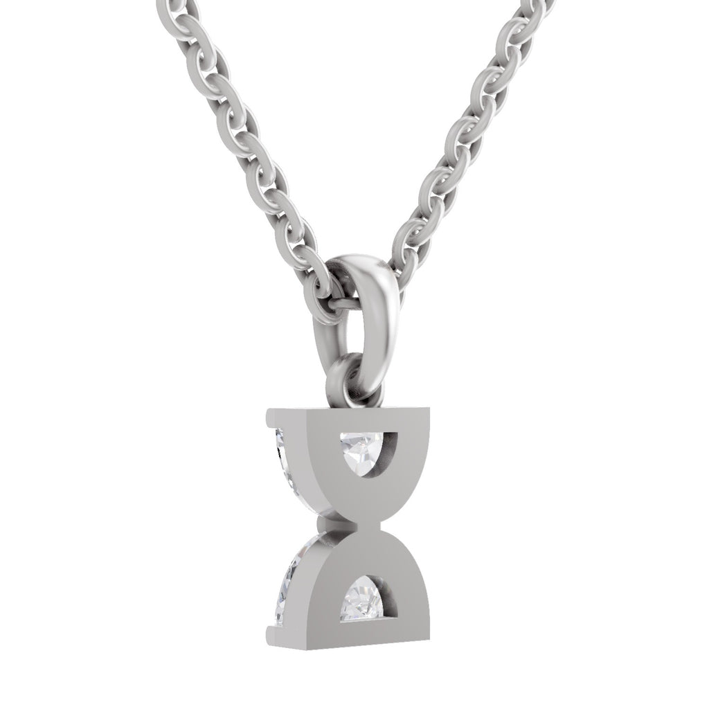 0.79 Carat Lab Grown Diamond Hourglass Pendant in 14K