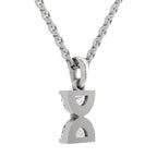 0.79 Carat Lab Grown Diamond Hourglass Pendant in 14K