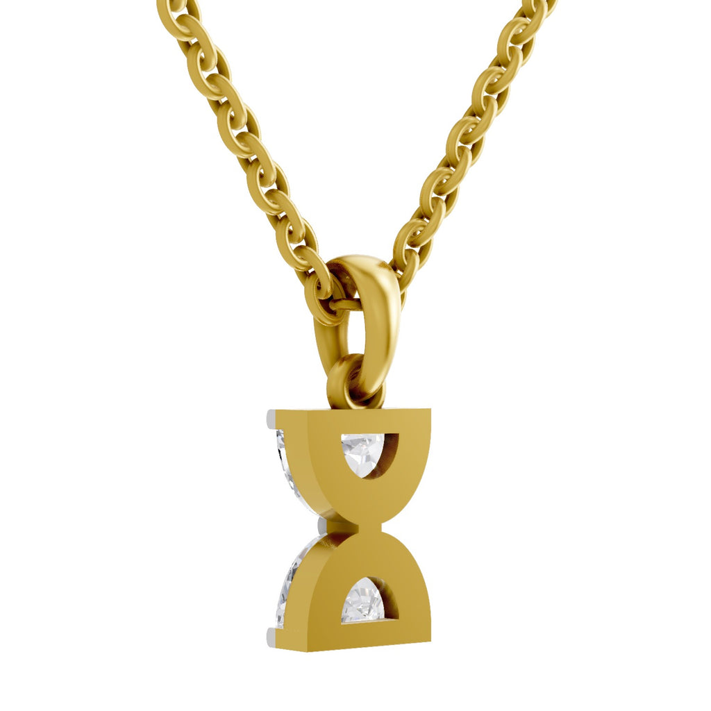 0.79 Carat Lab Grown Diamond Hourglass Pendant in 14K