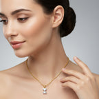 0.79 Carat Lab Grown Diamond Hourglass Pendant in 14K