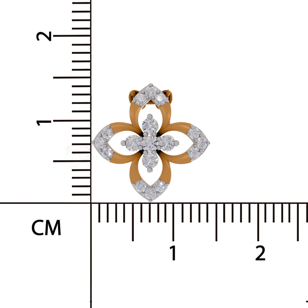 0.25 Carat Lab Grown Diamond Floral Pendant in 14K