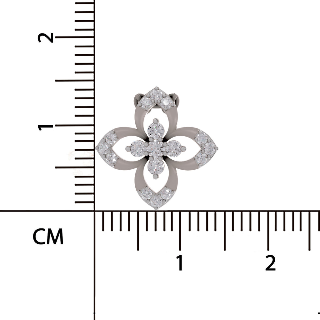 0.25 Carat Lab Grown Diamond Floral Pendant in 14K