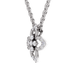 0.25 Carat Lab Grown Diamond Floral Pendant in 14K