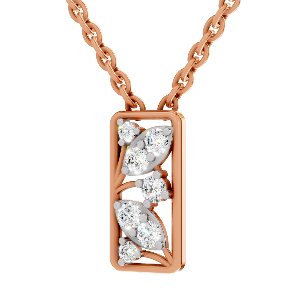 0.26 Carat Lab Grown Diamond Everleaf Pendant in 14K