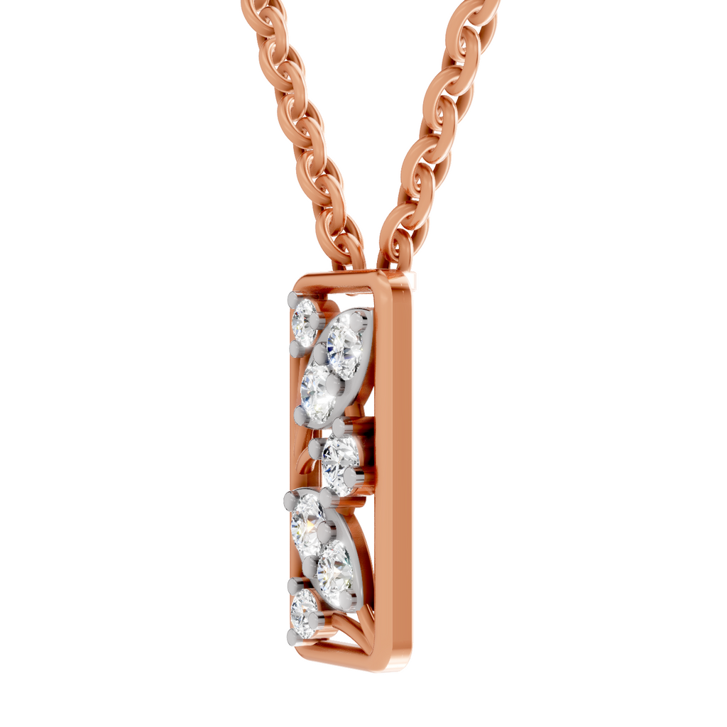 0.26 Carat Lab Grown Diamond Everleaf Pendant in 14K
