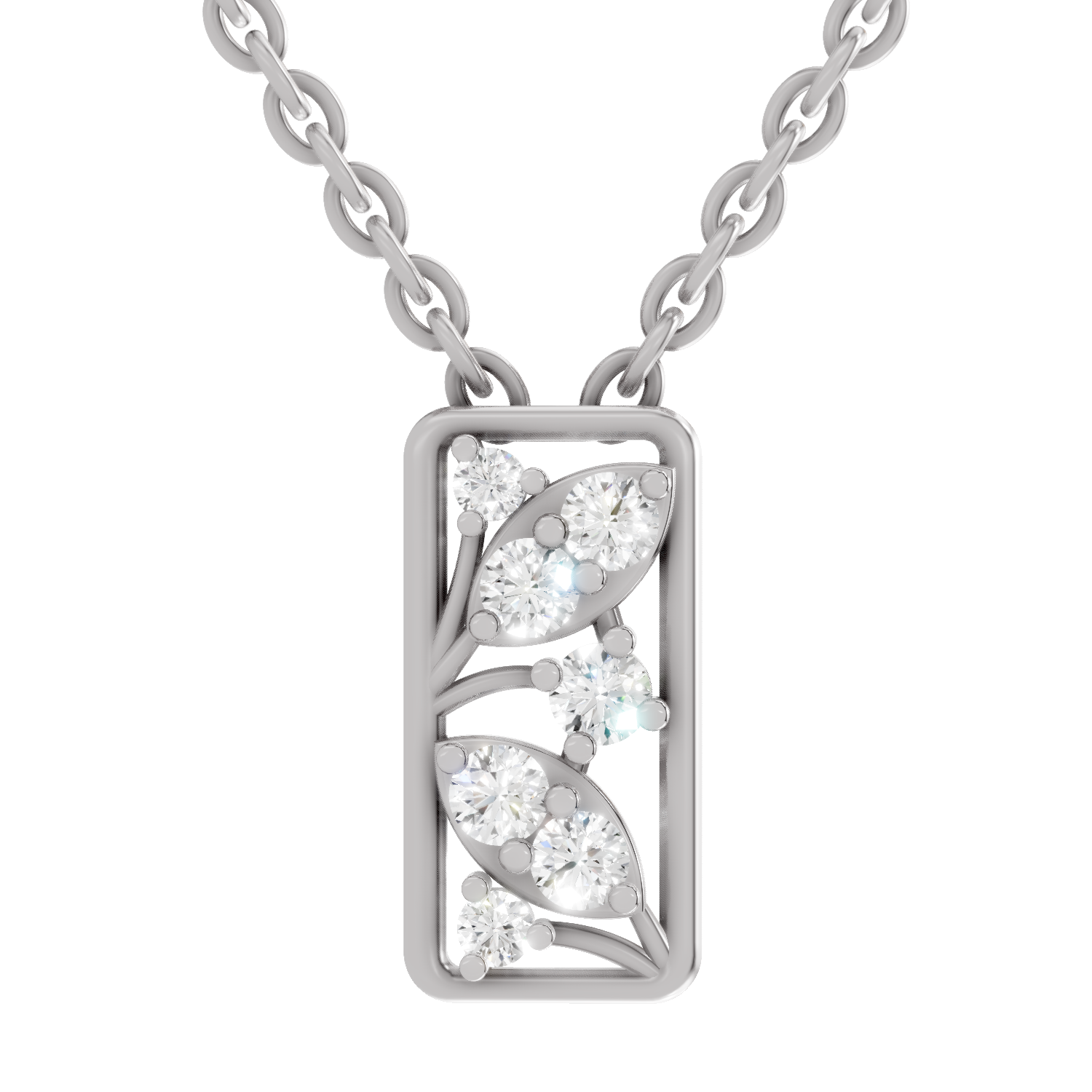 0.26 Carat Lab Grown Diamond Everleaf Pendant in 14K
