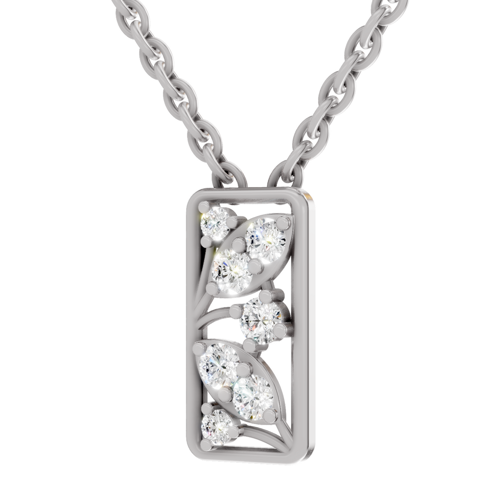 0.26 Carat Lab Grown Diamond Everleaf Pendant in 14K