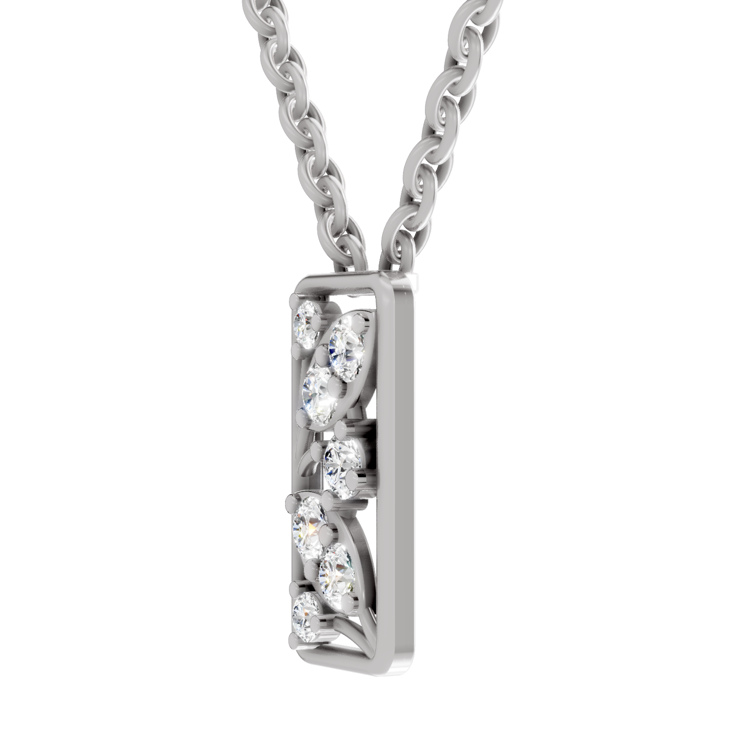 0.26 Carat Lab Grown Diamond Everleaf Pendant in 14K