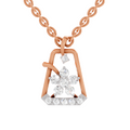 0.25 Carat Lab Grown Diamond Blossom Frame Pendant in 14K
