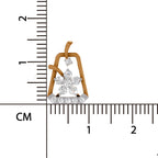 0.25 Carat Lab Grown Diamond Blossom Frame Pendant in 14K