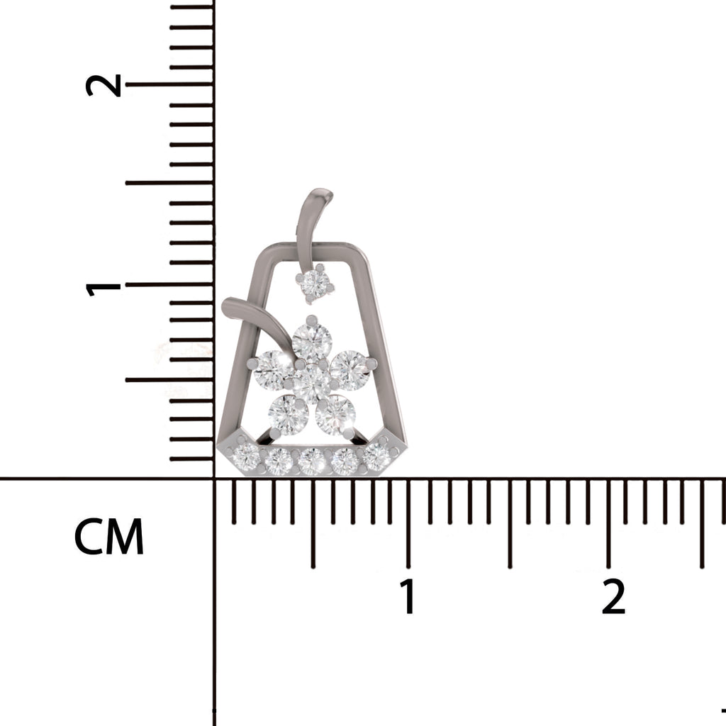 0.25 Carat Lab Grown Diamond Blossom Frame Pendant in 14K