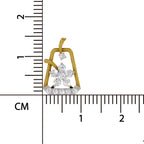 0.25 Carat Lab Grown Diamond Blossom Frame Pendant in 14K